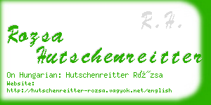 rozsa hutschenreitter business card